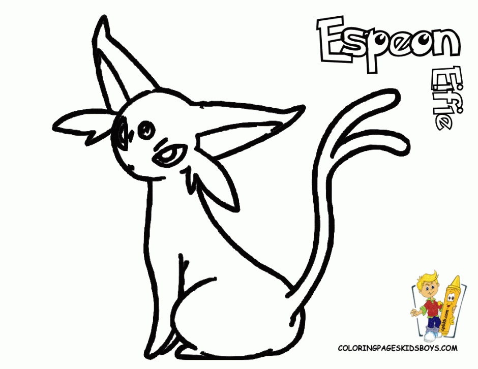 Coloring Pages For Kids Boys Pokemon Coloring Of Espeon At 273740 