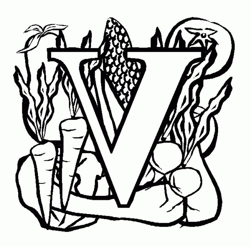 Letter V Coloring Pages - Coloring Home
