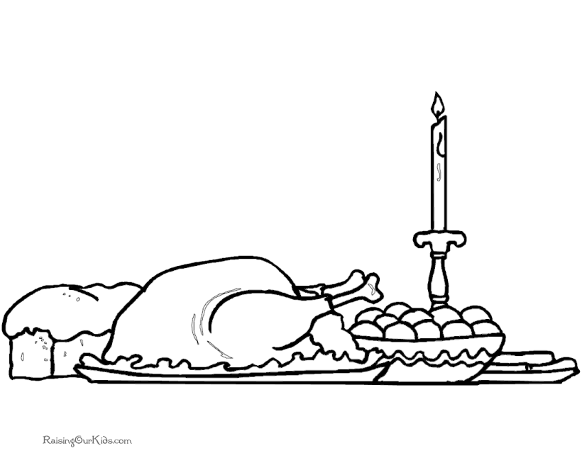 Thanksgiving foods coloring pages 024