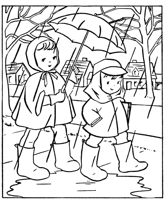 Rainy Day Coloring Pages For Kids - Coloring Home