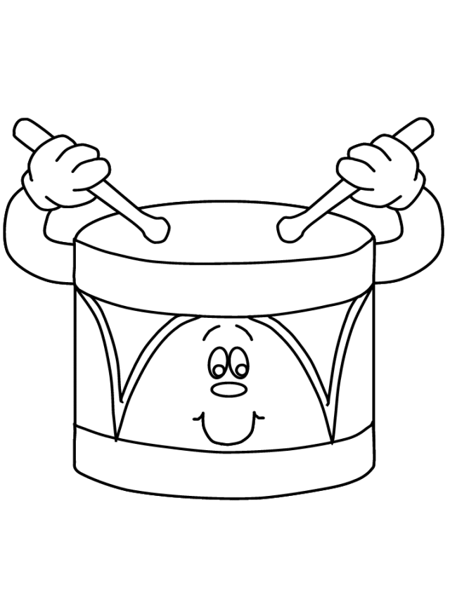 Easy musical instruments coloring pages | coloring pages