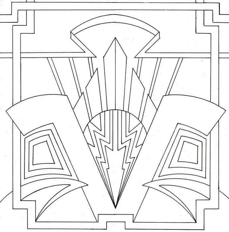 Art Deco coloring page | Lovely Stained Glass
