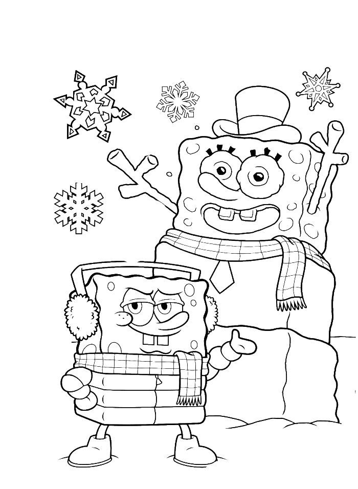 Spongebob Christmas Coloring Pages - Coloring Home