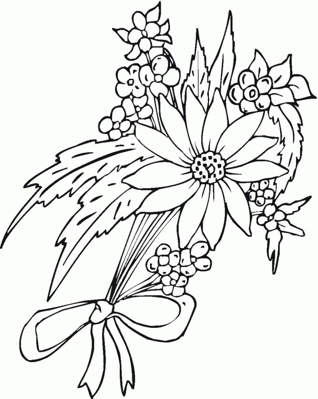 Pretty Flower Coloring Pages Coloring Home