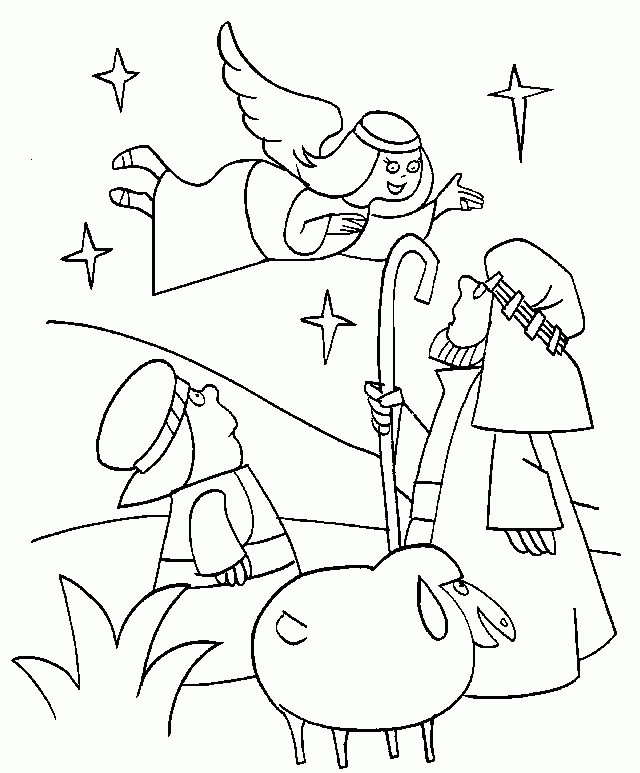 Coloring Pages Jesus Birth - Solemn Christmas Coloring Pictures