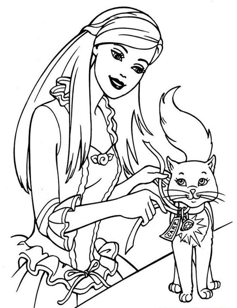 Online Barbie Coloring Pages