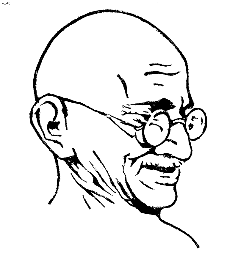 Gandhi Jayanti Coloring Pages