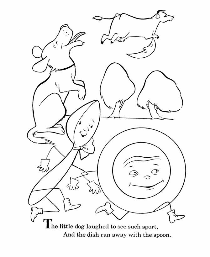 Nursery Rhymes Mother Goose Coloring Pages Jack Be Nimble Quiz 