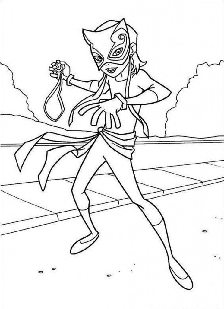 Catwoman Coloring Page - Coloring Home