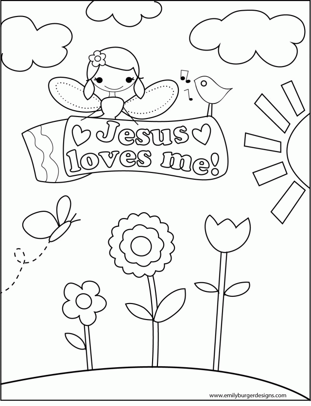 Jesus Loves Me Coloring Pages - Coloring Home