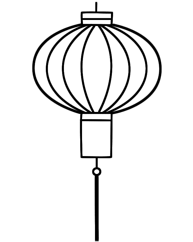 Chinese Lantern - Coloring Page (Chinese New Year)