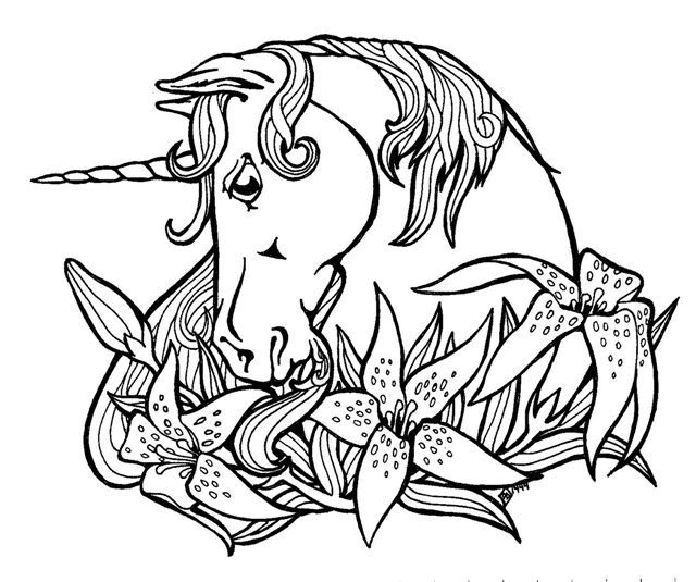 Coloring Pictures Of Unicorns - Coloring Pages for Kids and for Adults