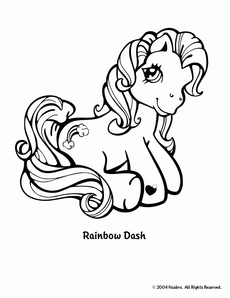 Printable Coloring Pages Rainbow Dash - Coloring Page