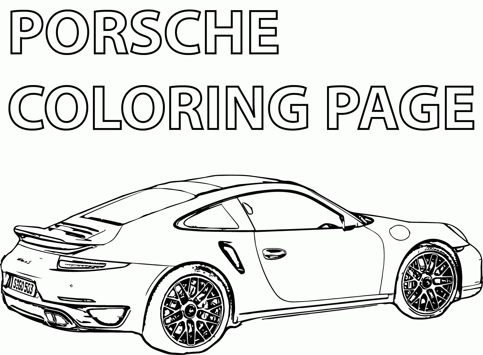Coloring Pages Porsche  Coloring Home