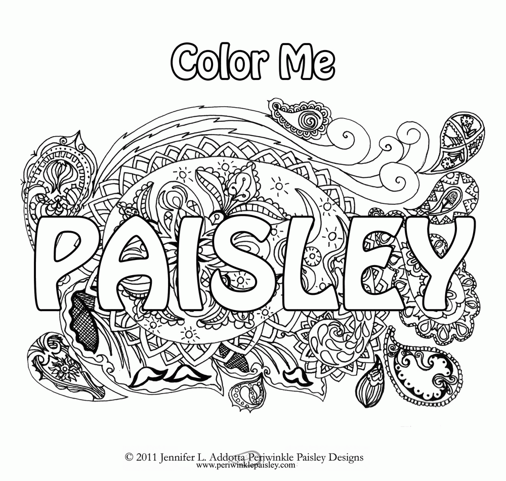 Paisley Design Coloring Pages Coloring Home