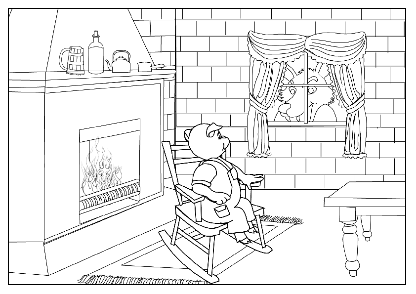 Coloring Pages - The Three Little Pigs 6