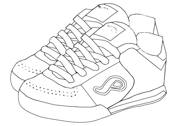 Tennis Shoe Coloring Page at GetDrawings | Free download