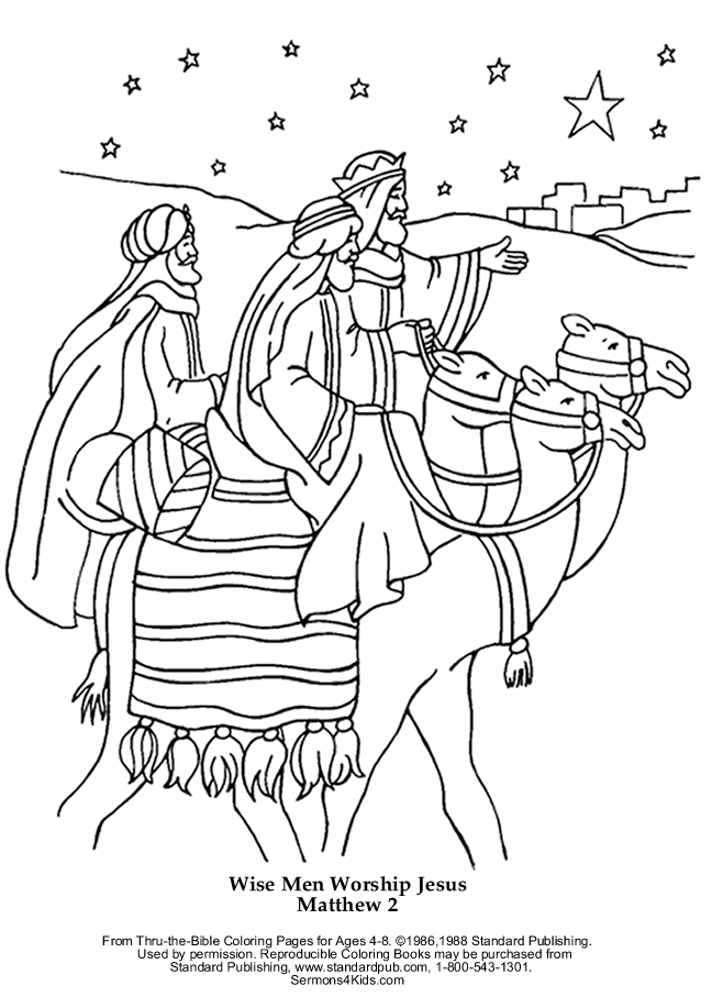 Coloring Page Wise Men Coloring Home