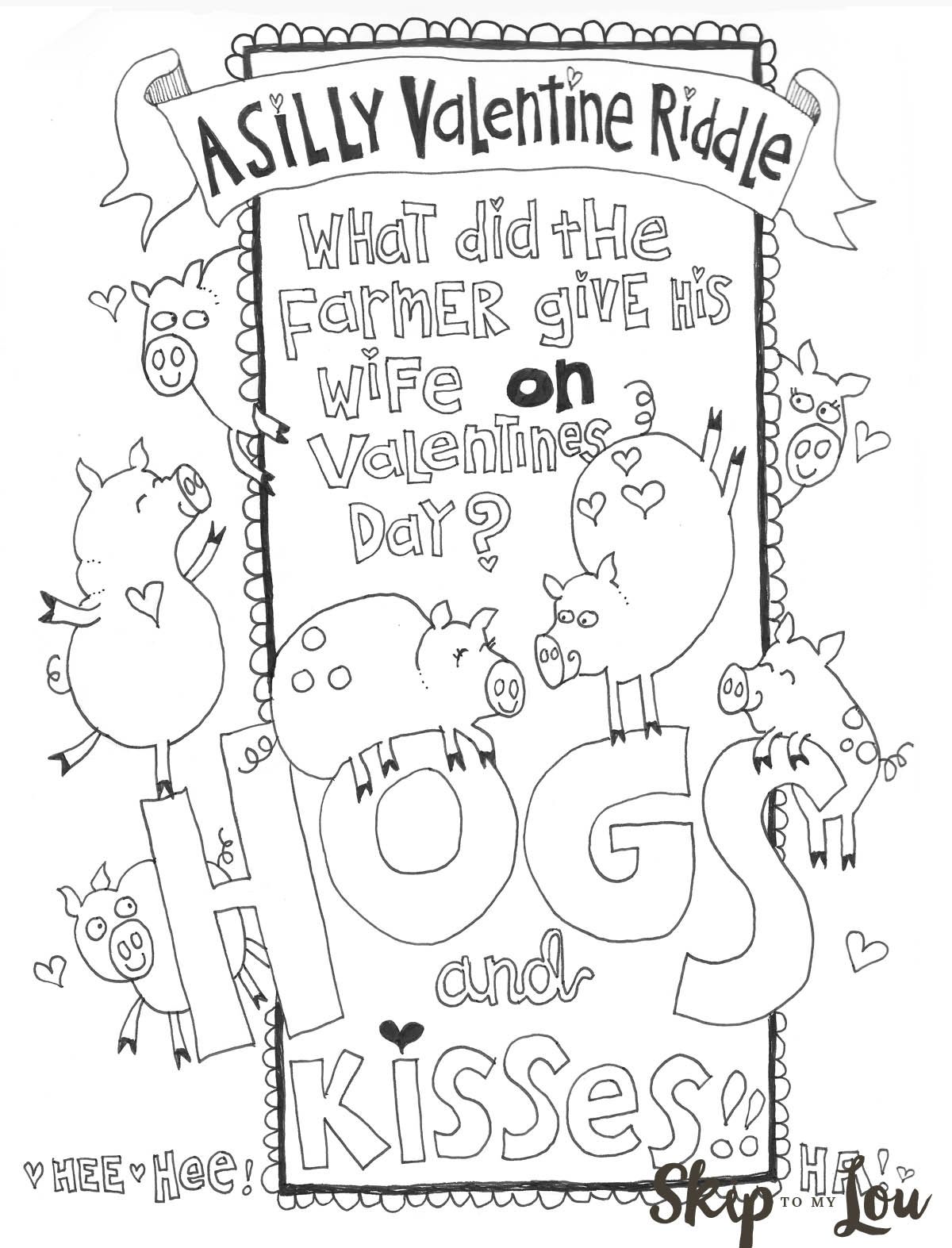 Valentine Coloring Page | Skip To My Lou