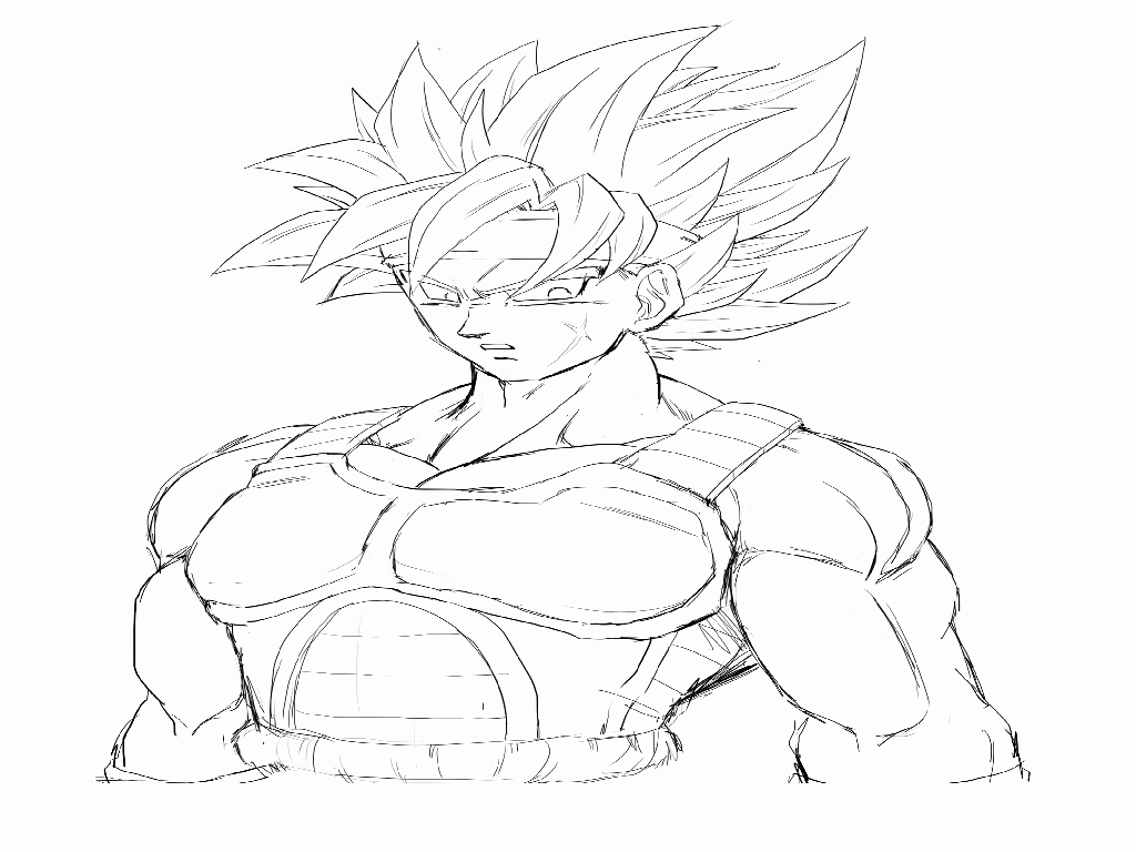 Dragon Ball Coloring Pages Bardock Ssj Theme Examples