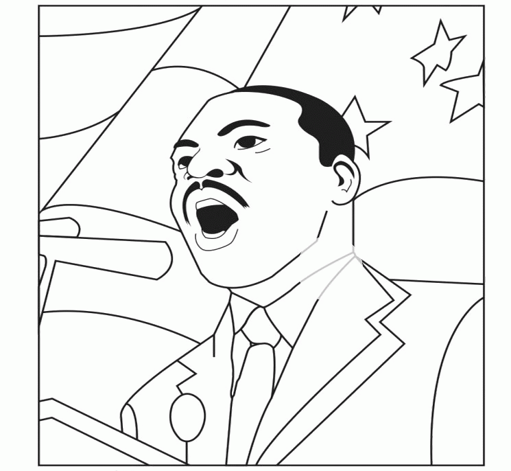 Martin Luther King Coloring Pages Free - Coloring Home