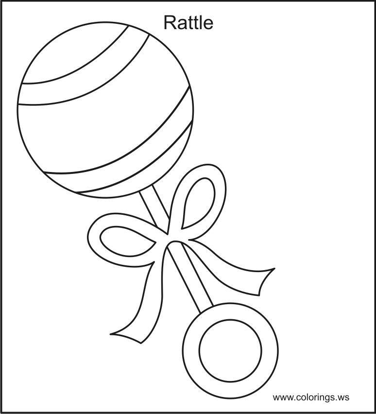 Baby Rattle Coloring Pages - HiColoringPages