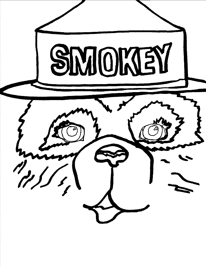Smokey Bear Coloring Pages Free Printable