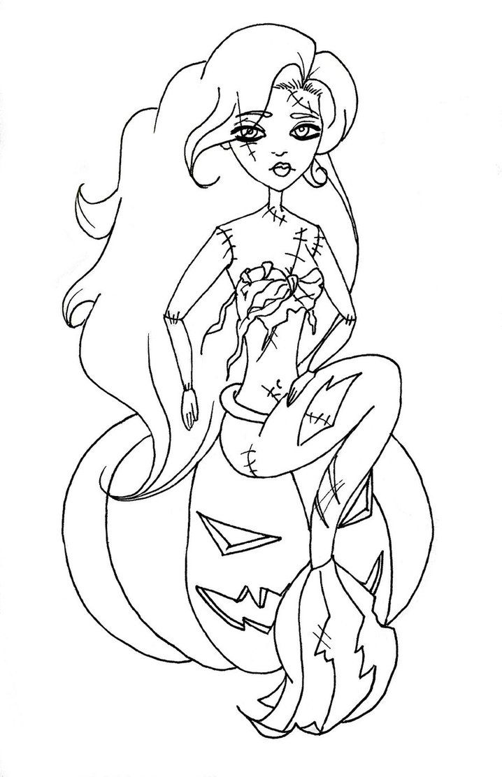 Halloween Princess Coloring Pages - Coloring Home