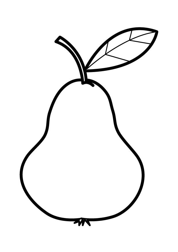 Coloring Page Pear Img 25449 | Fruit coloring pages, Coloring pages, Apple  coloring