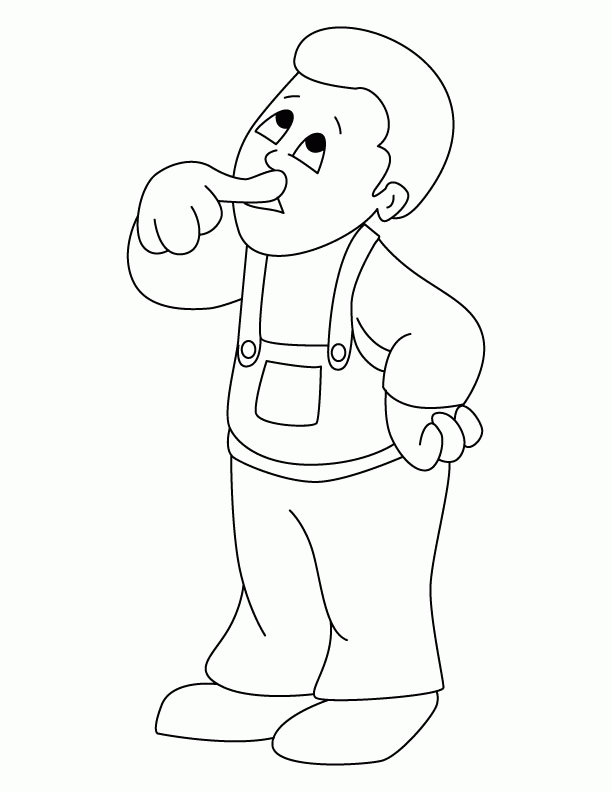 Emotions Coloring Pages Kids Home Confused Page Download Free
