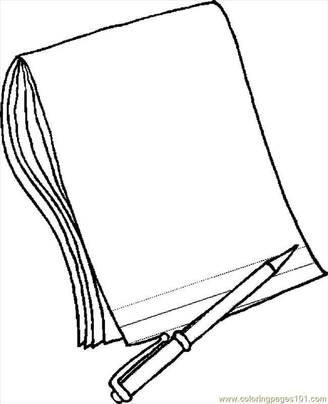 Coloring Pages Pencil & Paper 2 (Education > School) - free 