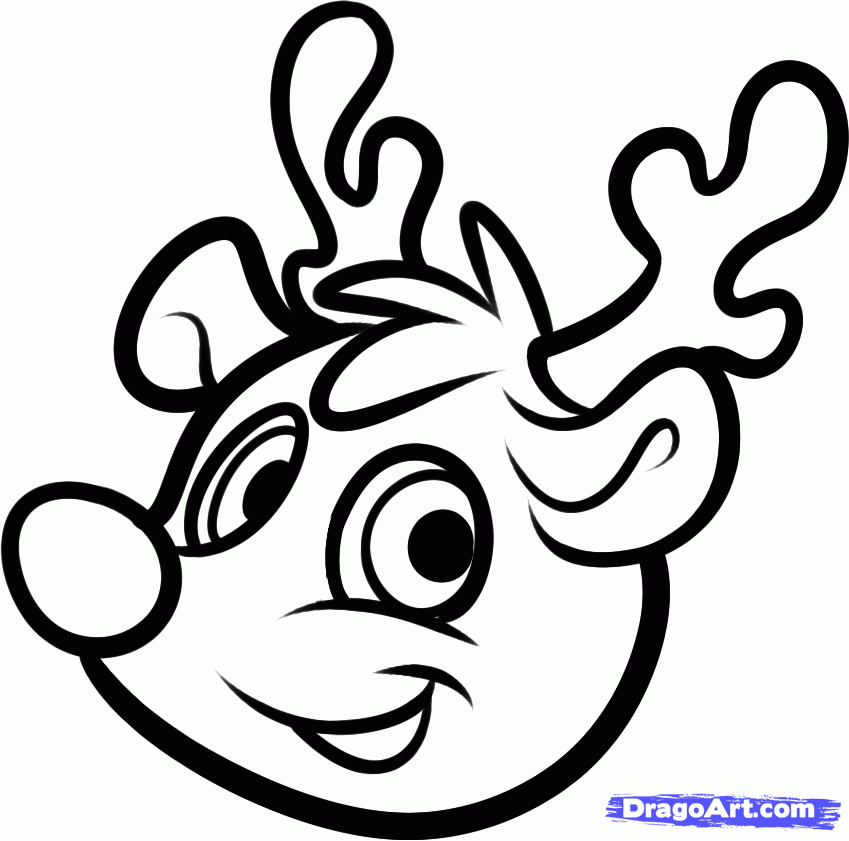 Rudolph The Red Nosed Reindeer Drawing - Coloring Home