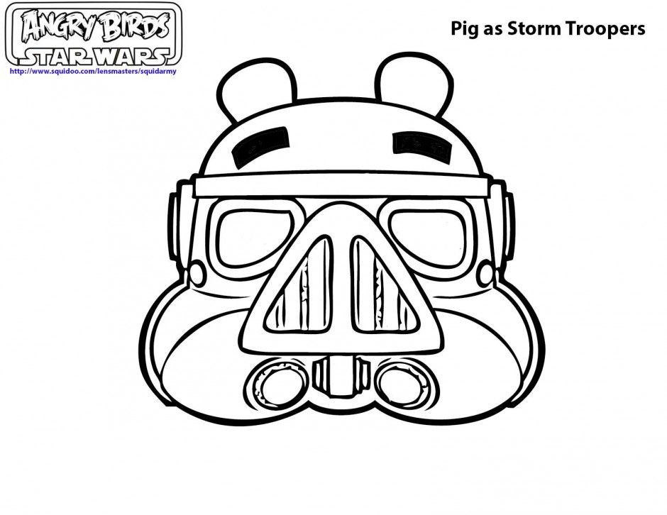 Angry Birds Star Wars Coloring Pages Pig Boss Darth Vader Dot 