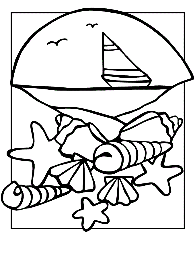 Seashell Coloring Pages