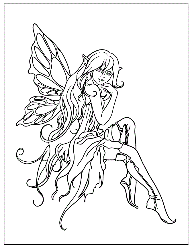 beautiful fairies Colouring Pages