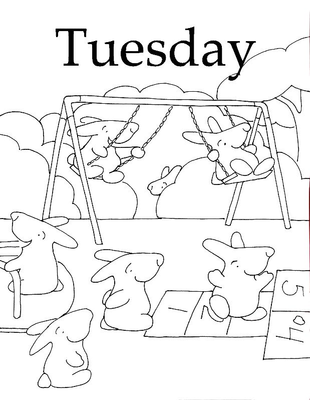 day of the week coloring pages - photo #24
