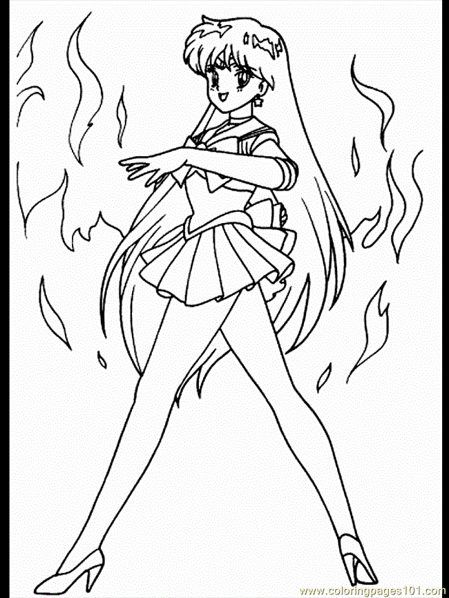 sailor mini moon kneel coloring pages - photo #8