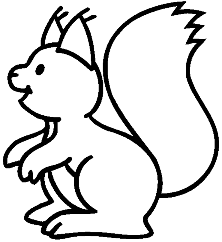 Cute Squirrel Coloring Pages - Coloring Home