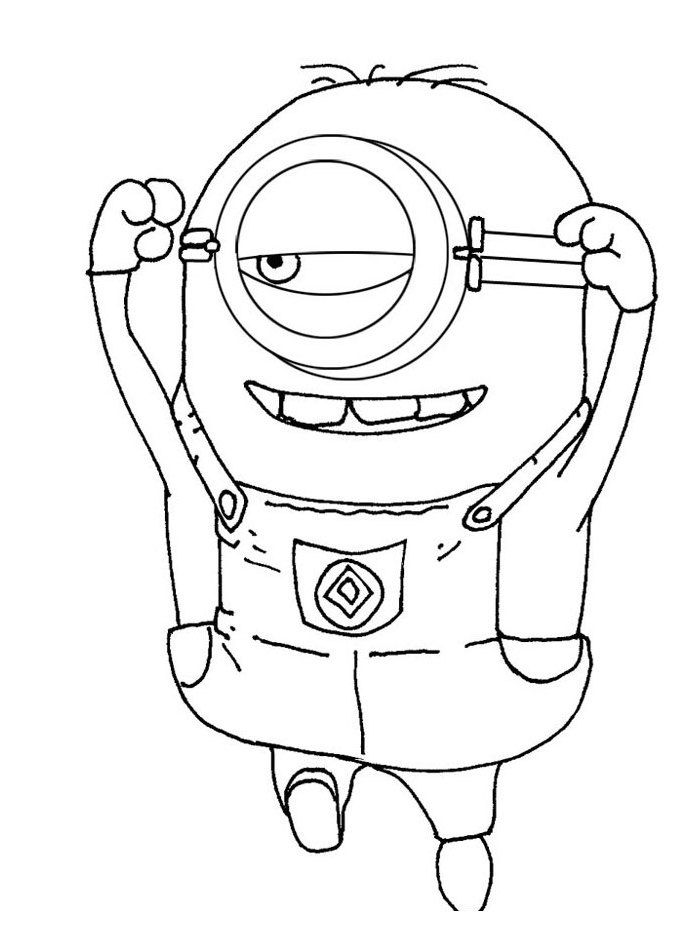 The One Eyed Minion Coloring Pages - Despicable Me Coloring Pages 