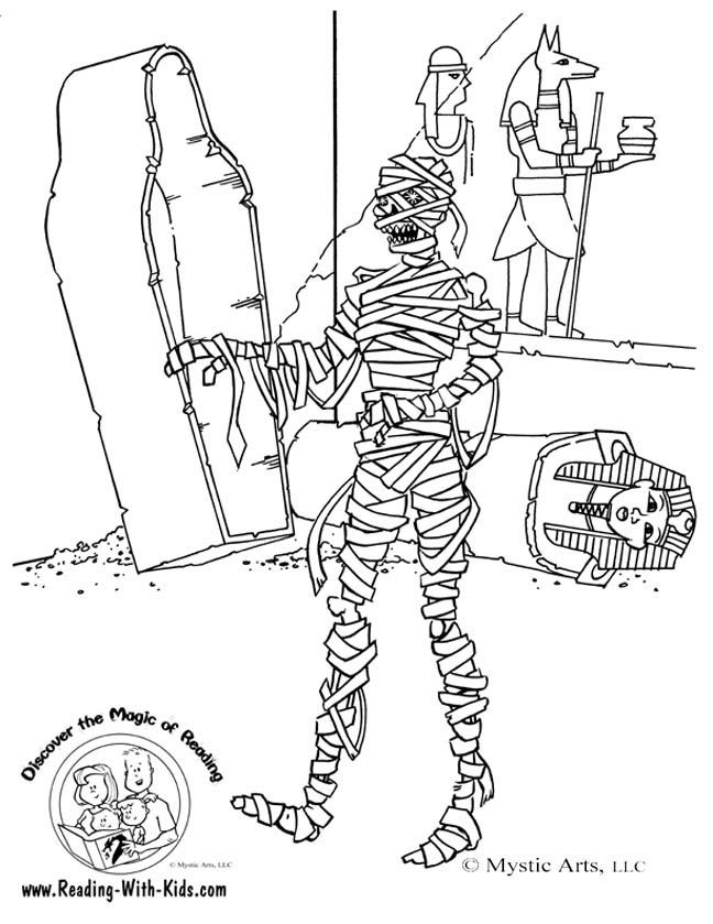 mummies from egypt Colouring Pages