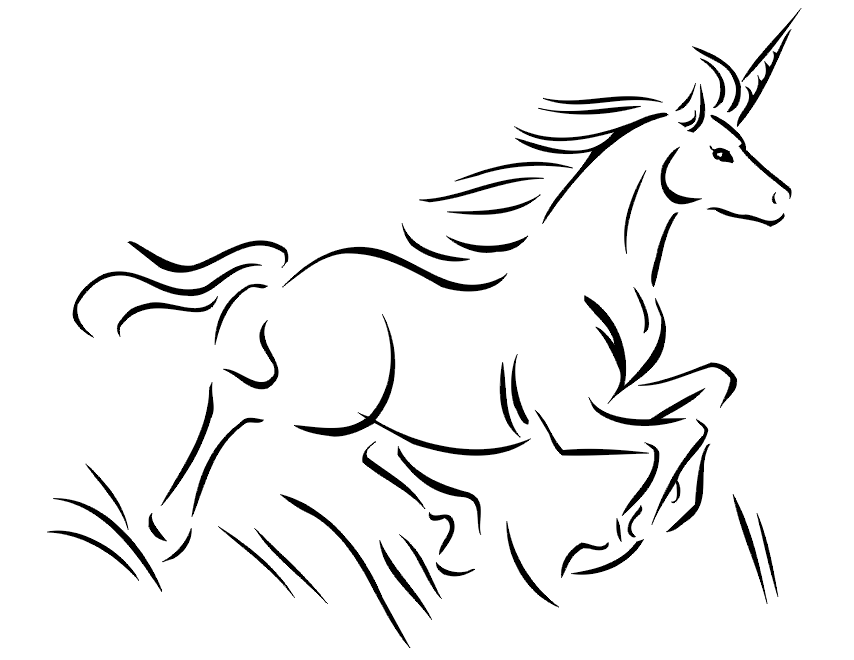 Wings hearts and Unicorn Colouring Pages