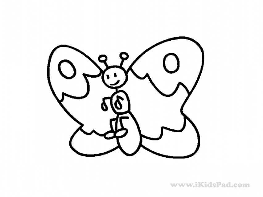 Butterfly Coloring Pages For Kids To Print Free Printable Simple 