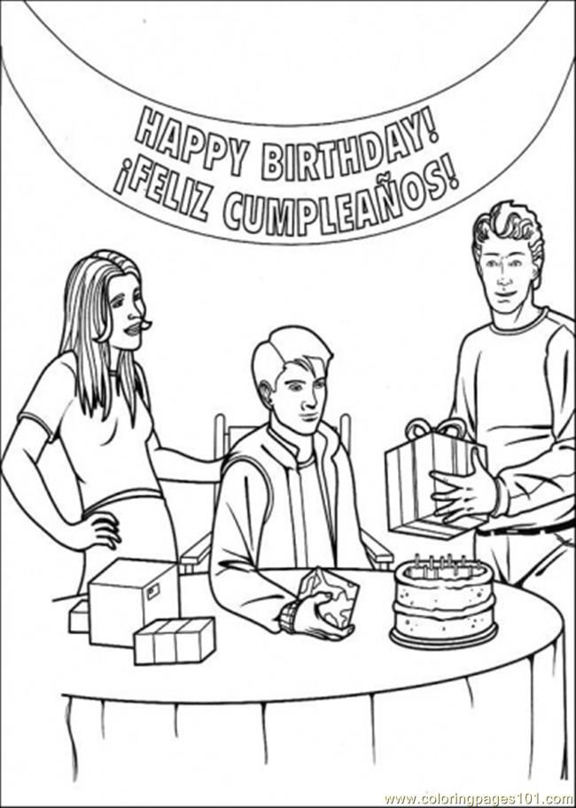 Coloring Pages Happy Birthday Peter Parker (Cartoons > Spiderman 