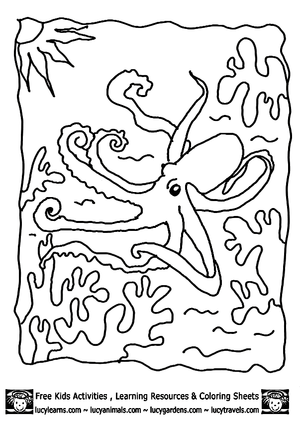 Awesome Ocean Scene Printable Coloring Pages Coloring Pages