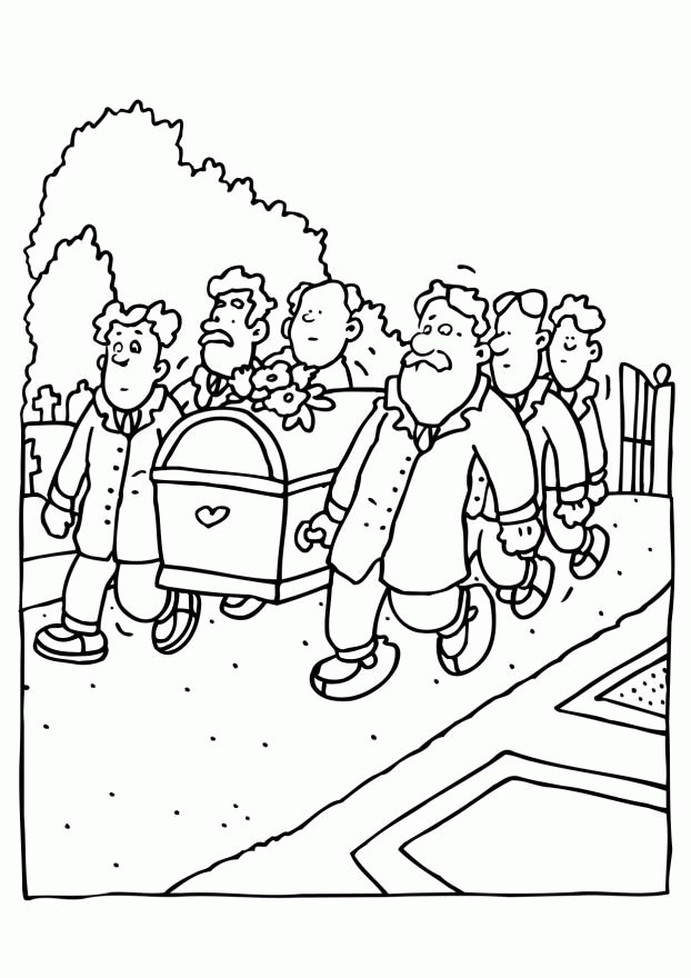 Coloring Page - Funeral coloring pages 29