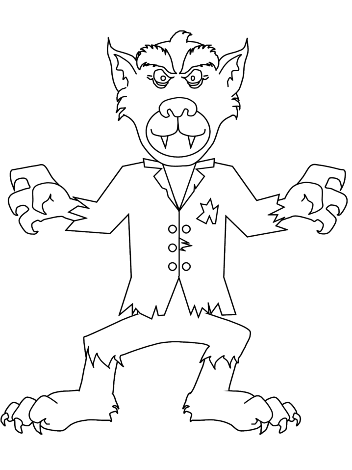 Werewolf Pictures To Color - Coloring Home