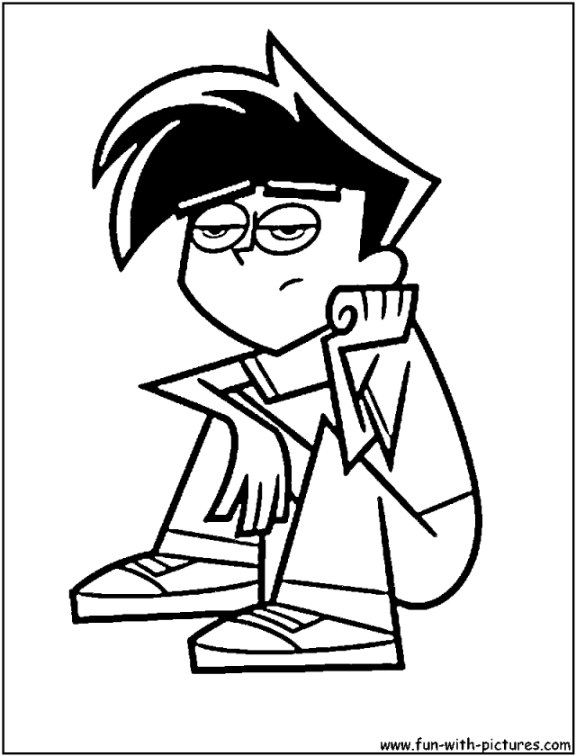 danny phantom coloring pages game time - photo #3