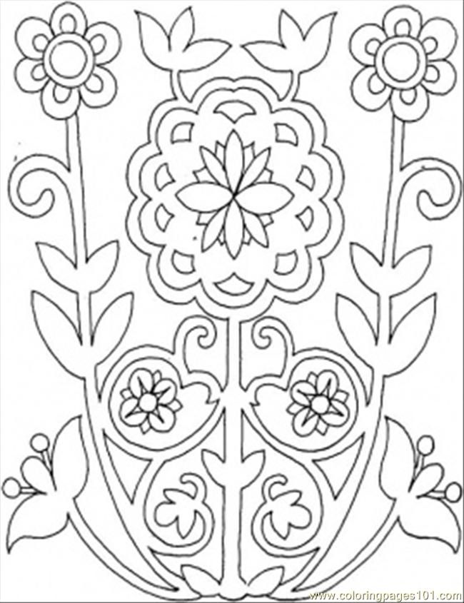 printable coloring page flowers from the field other pattern 