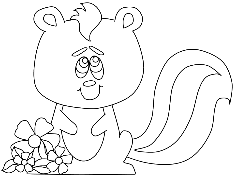 Skunks 4 Animals Coloring Pages & Coloring Book