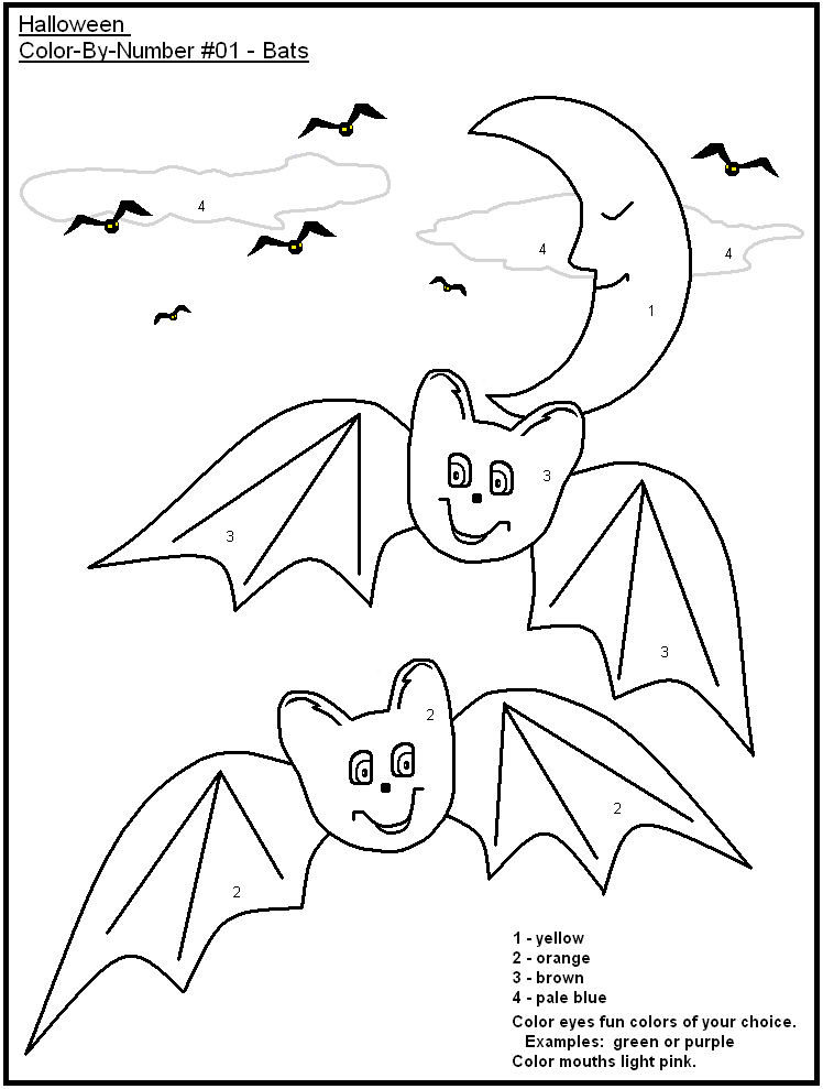 Halloween Coloring Pages Numbers : Halloween Coloring Online - Before